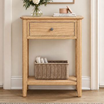 Dover Light Oak 1 Drawer Telephone Table
