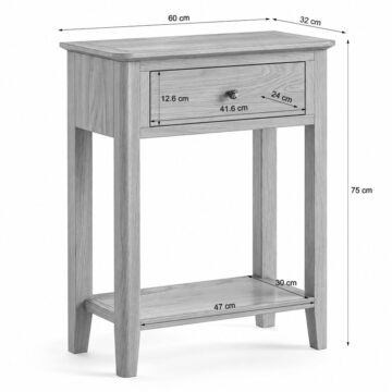 Dover Light Oak 1 Drawer Telephone Table