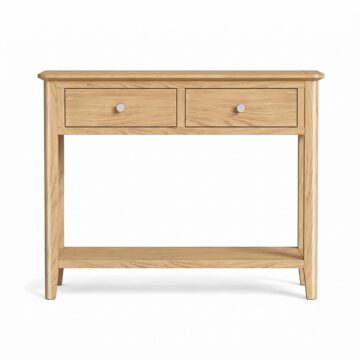Folkestone Light Oak 2 Drawer Console Table