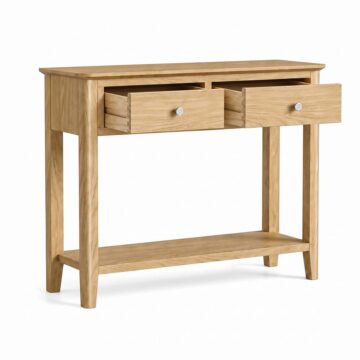 Folkestone Light Oak 2 Drawer Console Table