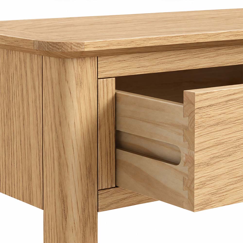 Folkestone Light Oak 2 Drawer Console Table