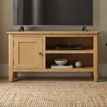 Dover Light Oak 90cm TV Cabinet | Assembled
