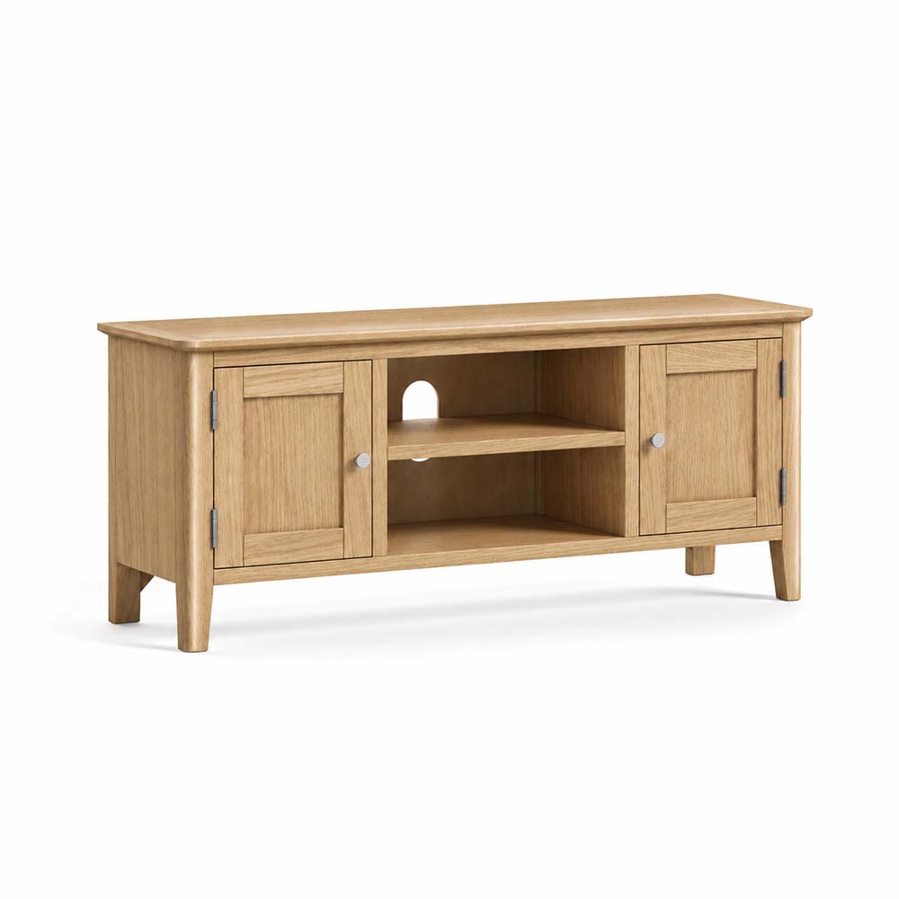 Folkestone Light Oak 120cm TV Cabinet | Assembled