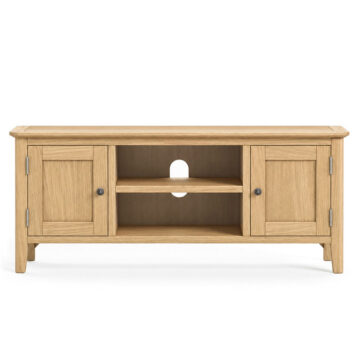 Dover Light Oak 120cm TV Cabinet | Assembled