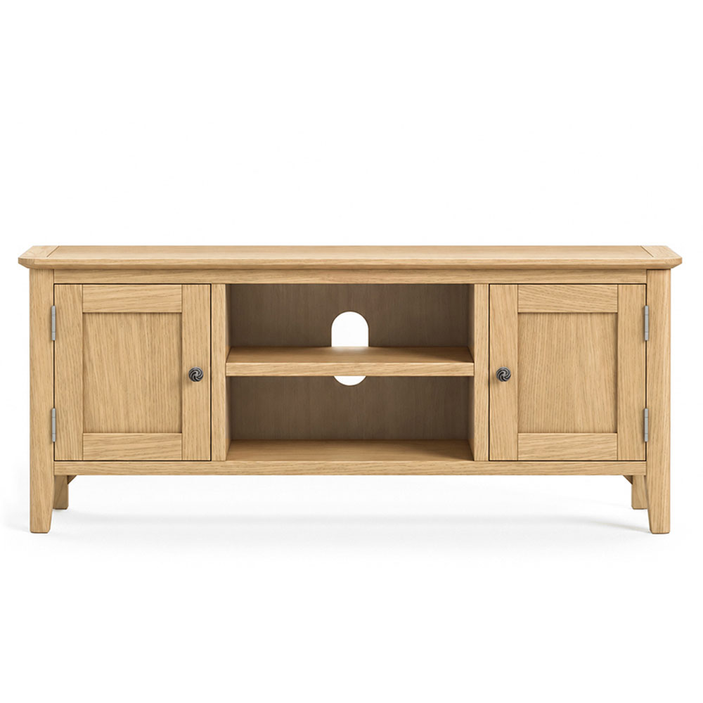 Dover Light Oak 120cm TV Cabinet | Assembled