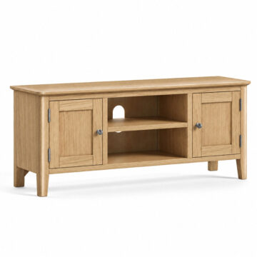 Dover Light Oak 120cm TV Cabinet | Assembled
