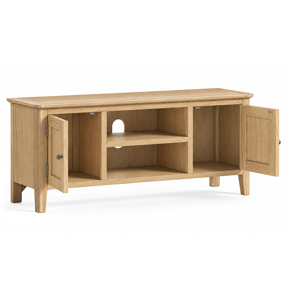 Dover Light Oak 120cm TV Cabinet | Assembled