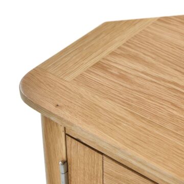 Folkestone Light Oak Corner TV Cabinet | Assembled
