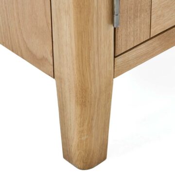 Folkestone Light Oak Corner TV Cabinet | Assembled