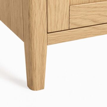 Folkestone Light Oak 2 Door 2 Drawer Mini Sideboard | Assembled