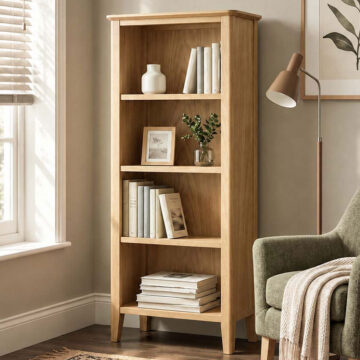 Folkestone Light Oak Slim Bookcase