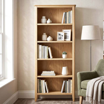 Dover Light Oak Large Bookcase