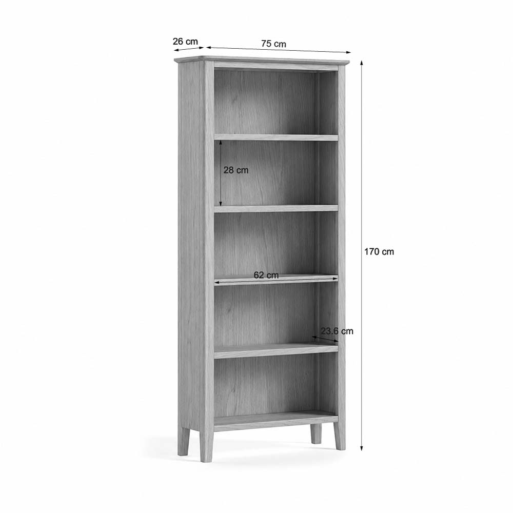 Dover Light Oak Large Bookcase