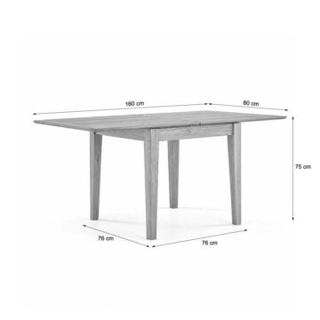 Folkestone Light Oak Flip Top Dining Table