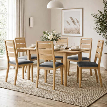 Folkestone Light Oak 120 - 160cm Extending Dining Table