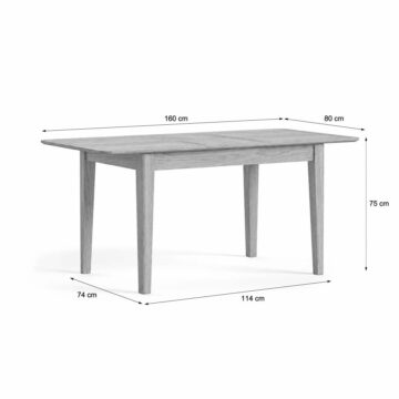 Folkestone Light Oak 120 – 160cm Extending Dining Table