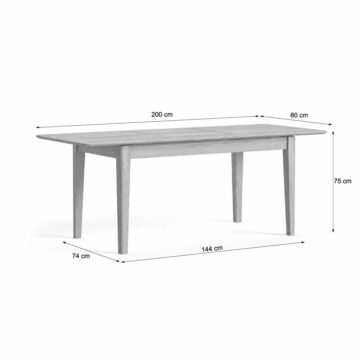 Folkestone Light Oak 150 – 200cm Extending Dining Table