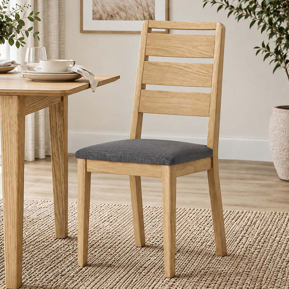 Folkestone Light Oak Ladder Back Dining Chair