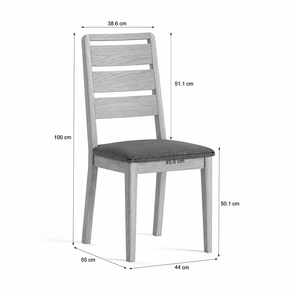 Folkestone Light Oak Ladder Back Dining Chair