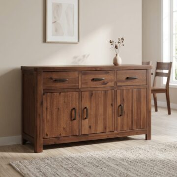 Andorra Acacia 3 Door 3 Drawer Sideboard | Assembled