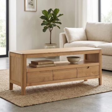 Dunmore Oak Large TV Unit | Clearance