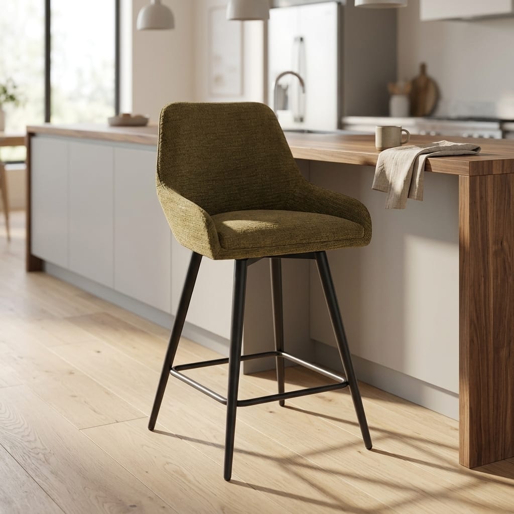 Manta Counter Stool - Olive Green