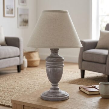 Metis Urn Table Lamp With Linen Shade