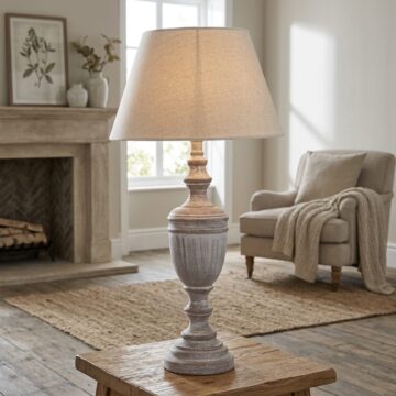 Nola Urn Table Lamp With Linen Shade