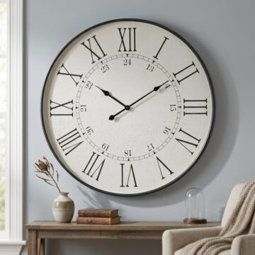 Large Embossed Station Clock