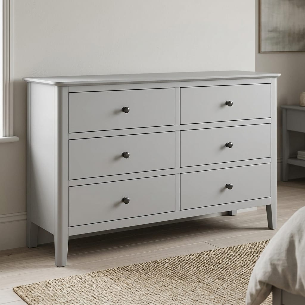 Stornoway Grey 6 Drawer Chest | Assembled
