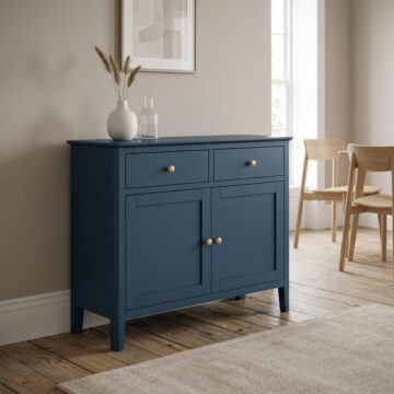 Kingsbridge Blue 2 Door 2 Drawer Small Sideboard | Assembled