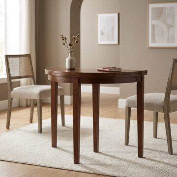 Marwood Dark Half Moon Extending Dining Table | 45 - 90cm
