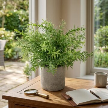 Rosemary Plant In Stone Effect Pot | Assembled