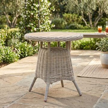 Alamo Collection Outdoor Bistro Table With Wood Top