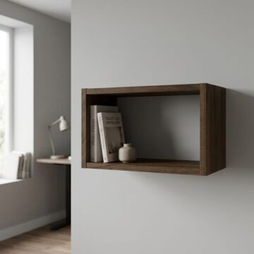 Paphos Wall Shelf Unit in Walnut