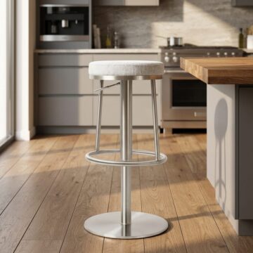 Vibon Premium   Bar stool S/Steel Silver Grey