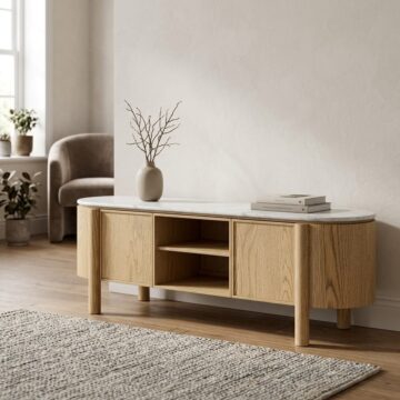 Ryder Marble Compact Media Unit | Assembled
