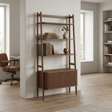Serenity Brown Oak Bookcase