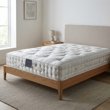 White Fenton & Farleigh 5ft King Size Mattress Natural Supreme 1500