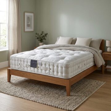 White Fenton & Farleigh 4ft6 Double Mattress Natural Supreme 2000