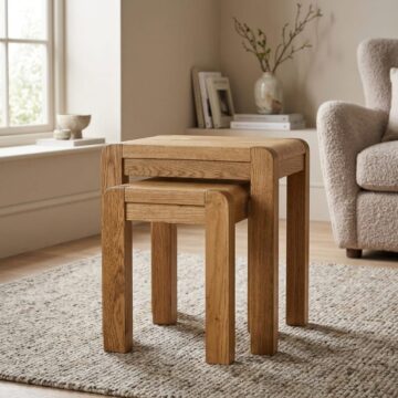 Kalmar Oak Nest of 2 Tables | Clearance