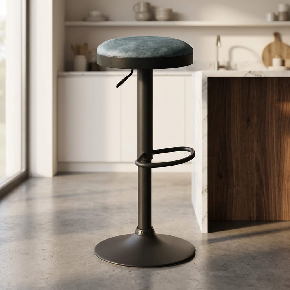 Remi Bar Stool Stone Blue