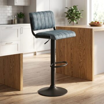 Paris Bar Stool Stone Blue