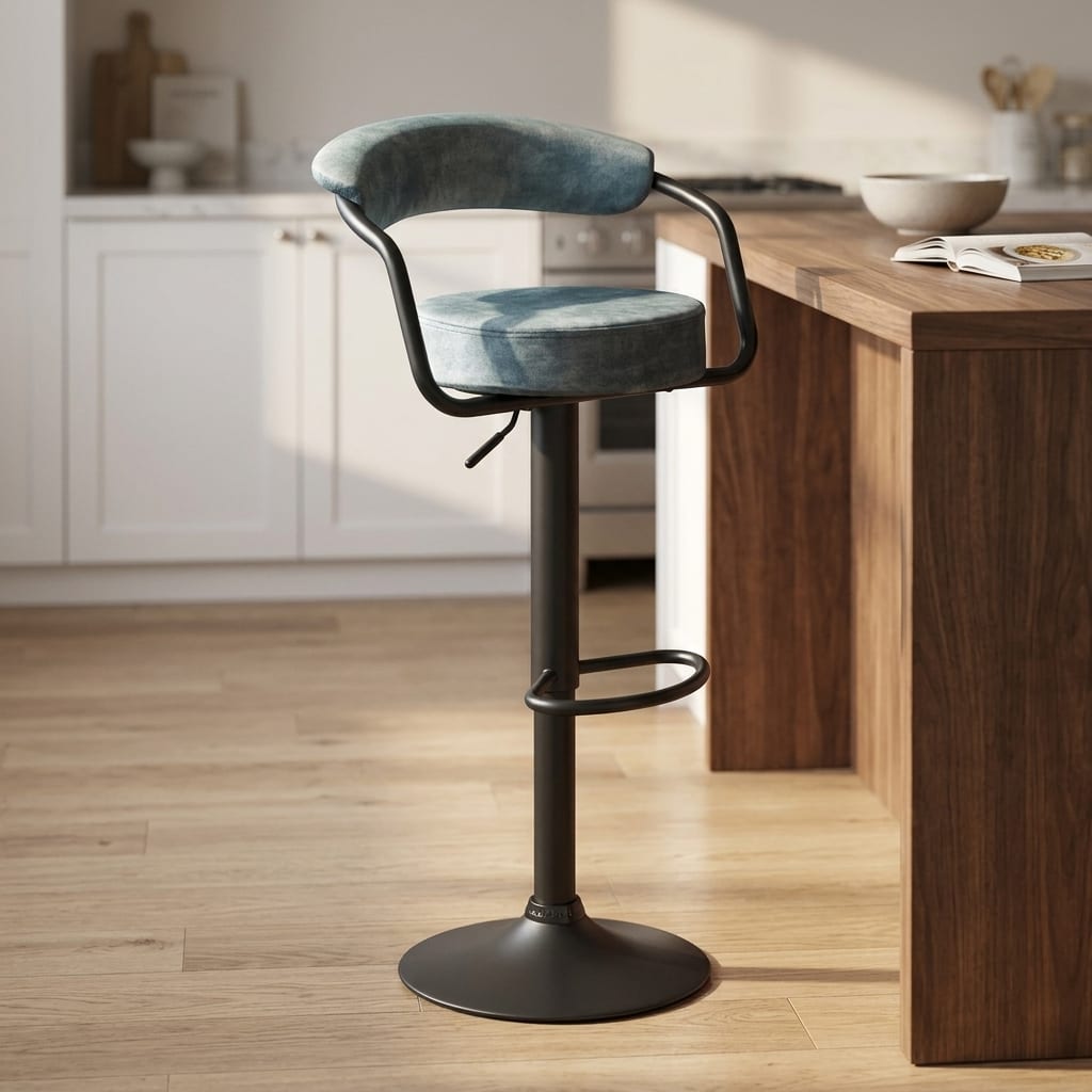 Hanna Bar Stool Stone Blue