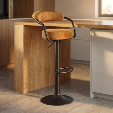 Hanna Bar Stool Rust Orange