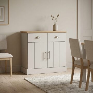 Oban Grey 2 Door 2 Drawer Compact Sideboard