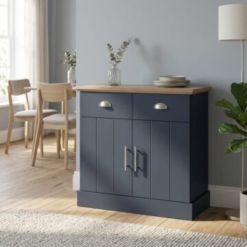 Oban Slate Blue 2 Door 2 Drawer Compact Sideboard