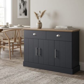 Oban Slate Blue 3 Door 2 Drawer Large Sideboard