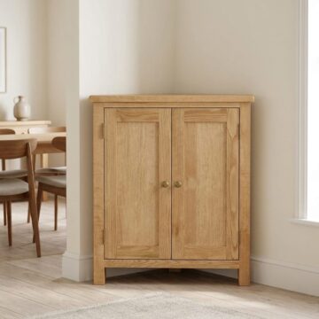 Belmont Oak Corner Cupboard | Clearance