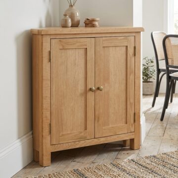 Belmont Oak Corner Cupboard